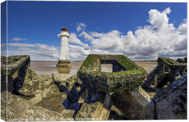 Perch Rock Lighthouse Canvas Print by Ian Mitchell