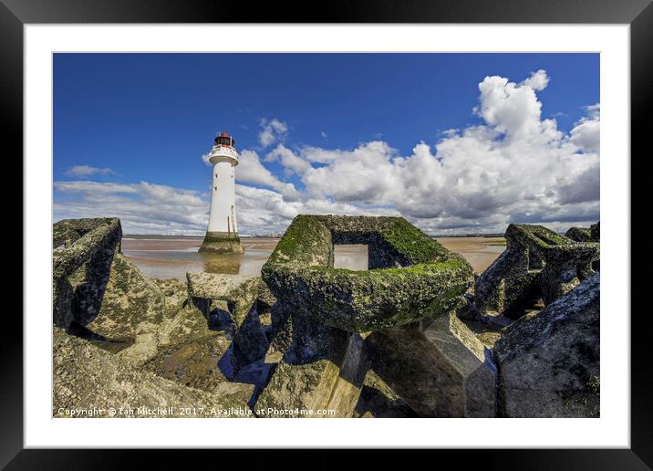 Perch Rock Lighthouse Framed Mounted Print by Ian Mitchell