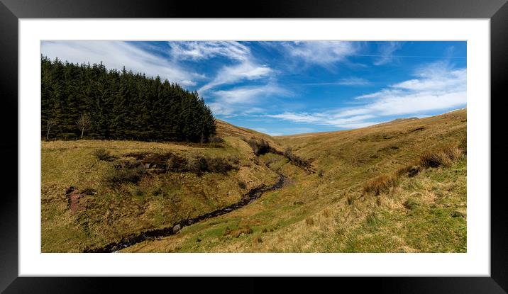The Welsh Valleys Framed Mounted Print by Andrew Richards
