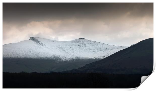 Pen y Fan and Corn Du Print by Leighton Collins