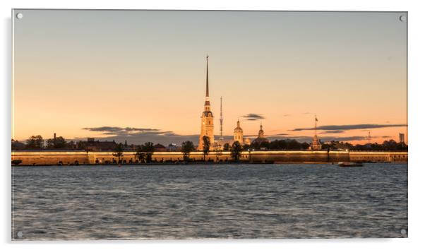 Peter and Paul fortress Acrylic by Yury Petrov