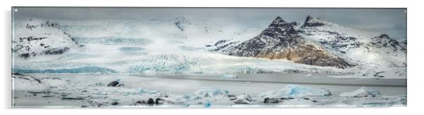 The Fjallajokull Glacier and Ice Lagoon. Acrylic by Natures' Canvas: Wall Art  & Prints by Andy Astbury