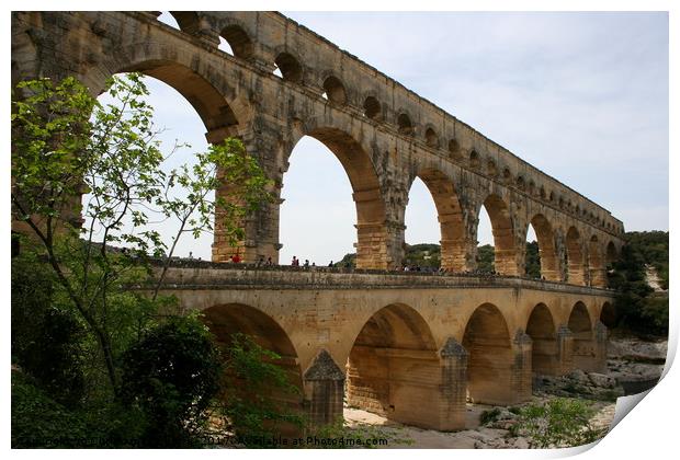 Pont Du Gard - France Print by Christiane Schulze