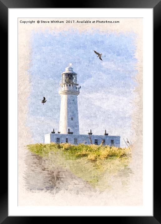 Yorkshire Coast - Flamborough Lighthouse. Framed Mounted Print by Steve Whitham