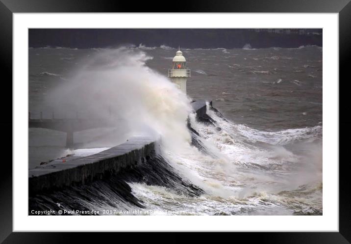 Guiding Light in the Storm Framed Mounted Print by Paul F Prestidge