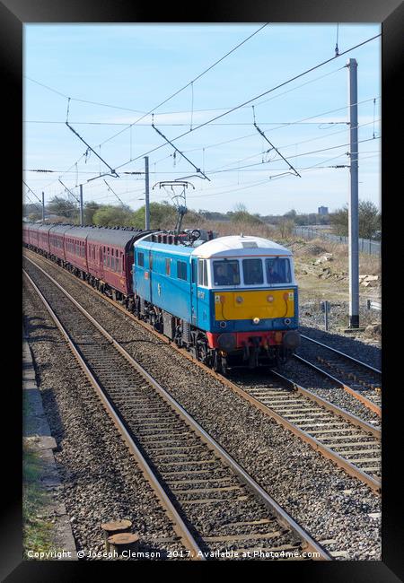 Class 86 electric on the Winter Cumbrian Express Framed Print by Joseph Clemson