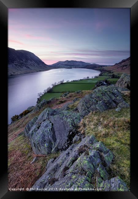 Rannerdale Knotts Sunset Framed Print by Phil Buckle