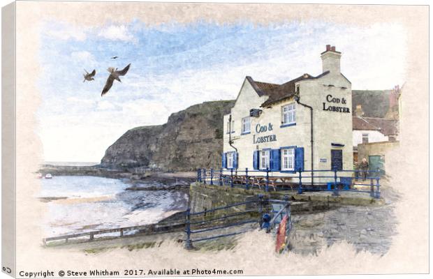 Yorkshire Coast - Staithes Harbour Canvas Print by Steve Whitham