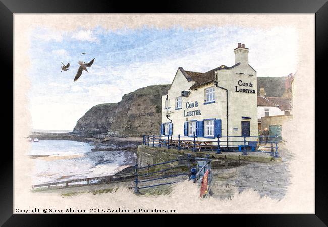 Yorkshire Coast - Staithes Harbour Framed Print by Steve Whitham