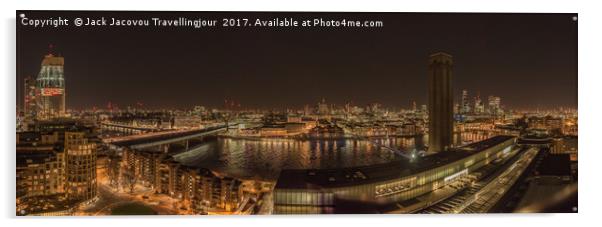 Thames Panorama Acrylic by Jack Jacovou Travellingjour