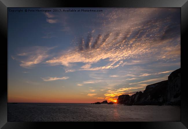 Ayrmer Cove in South Hams Framed Print by Pete Hemington