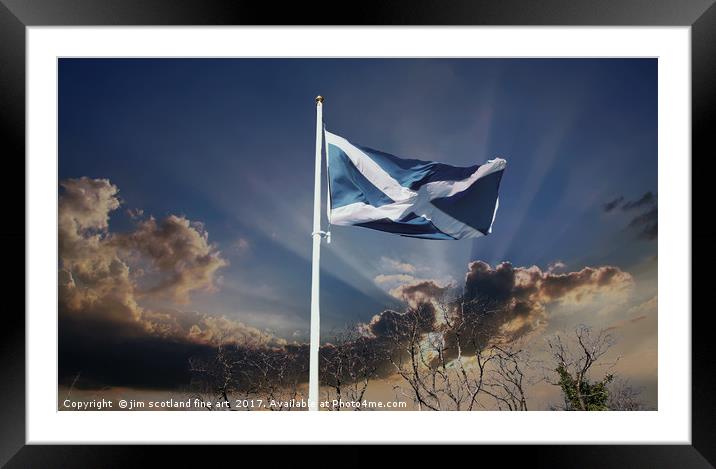 Flying the flag Framed Mounted Print by jim scotland fine art