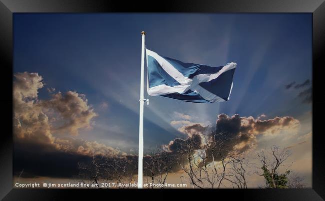 Flying the flag Framed Print by jim scotland fine art