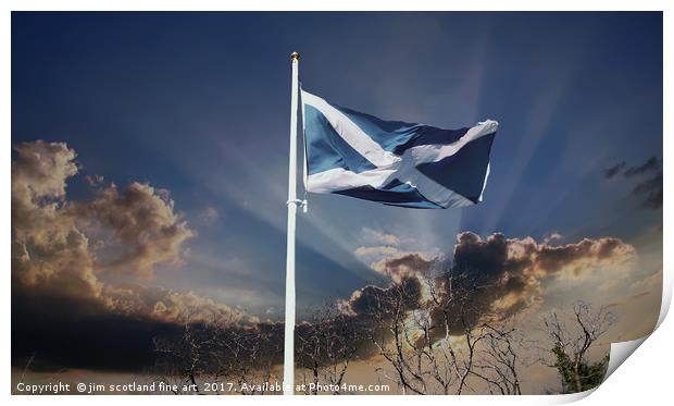 Flying the flag Print by jim scotland fine art