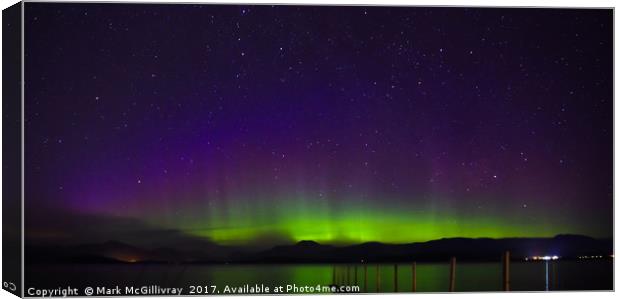 Aurora over Loch Lomond Canvas Print by Mark McGillivray