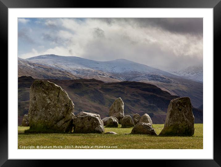 Castlerigg stone circle Framed Mounted Print by Graham Moore