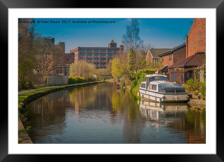Leeds Liverpool canal at Leigh Framed Mounted Print by Peter Stuart
