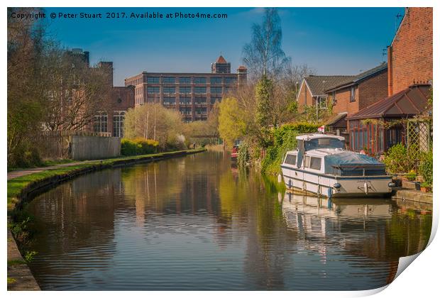 Leeds Liverpool canal at Leigh Print by Peter Stuart