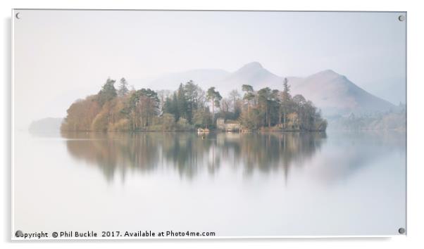Dreamy Derwent Isle Reflections Acrylic by Phil Buckle
