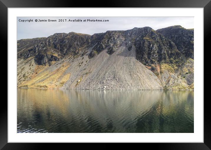 Wastwater Screes Framed Mounted Print by Jamie Green