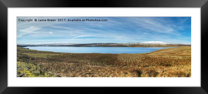 Cow Green Reservoir Framed Mounted Print by Jamie Green