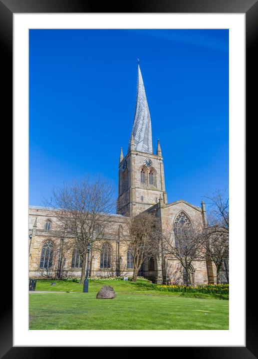 Crooked Spire - Chesterfield Framed Mounted Print by Mike Roberts