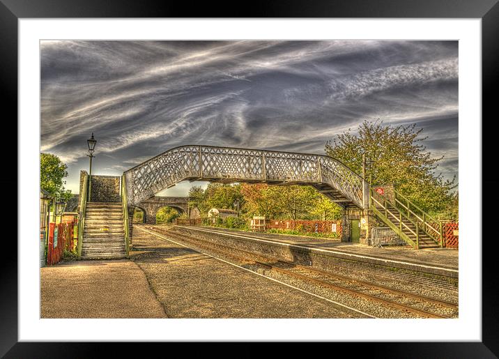 Railway Pedestrian Bridge Framed Mounted Print by Chris Thaxter