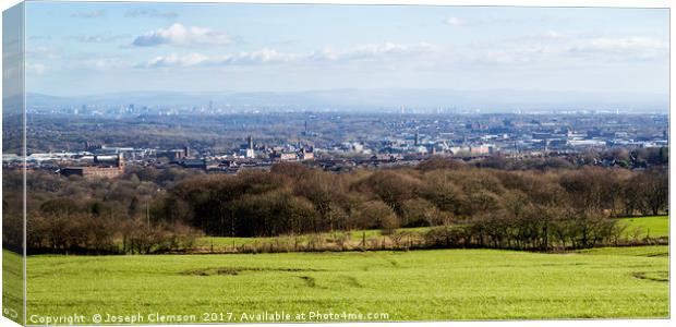 Bolton skyline panorama Canvas Print by Joseph Clemson