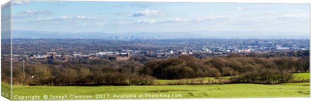Bolton and Greater Manchester panorama Canvas Print by Joseph Clemson