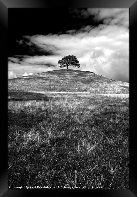 Burrow Hill Near Wedmore, Somerset Framed Print by Paul F Prestidge