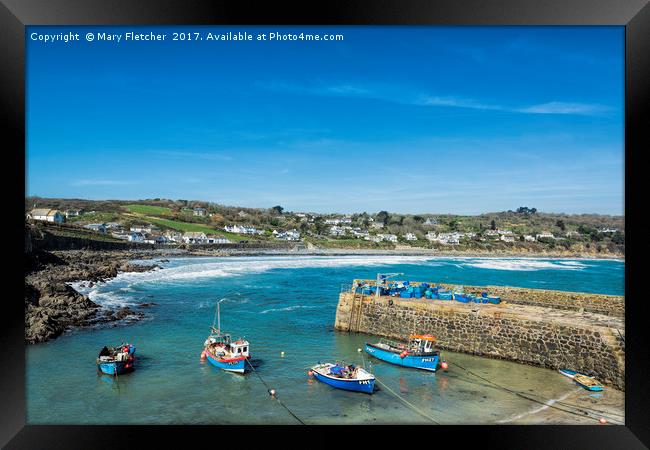 Coverack Harbour Framed Print by Mary Fletcher
