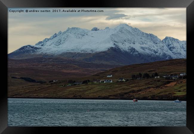 THAT SNOW Framed Print by andrew saxton