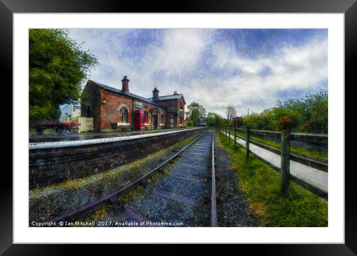 Hadlow Road Railway Station Framed Mounted Print by Ian Mitchell
