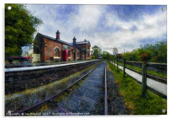 Hadlow Road Railway Station Acrylic by Ian Mitchell