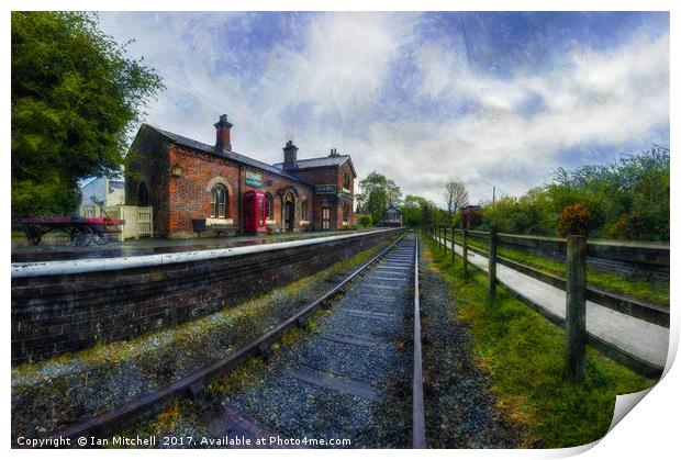Hadlow Road Railway Station Print by Ian Mitchell