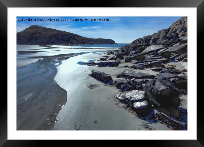 Island of Mull Kilvickeon Beach  Framed Mounted Print by Andy Anderson