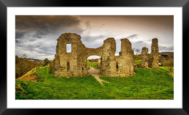 Newcastle Emlyn Castle Ruins, Wales, UK Framed Mounted Print by Mark Llewellyn