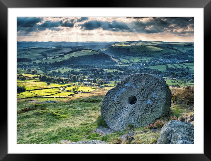 Curber edge Derbyshire peak District Framed Mounted Print by Nick Lukey
