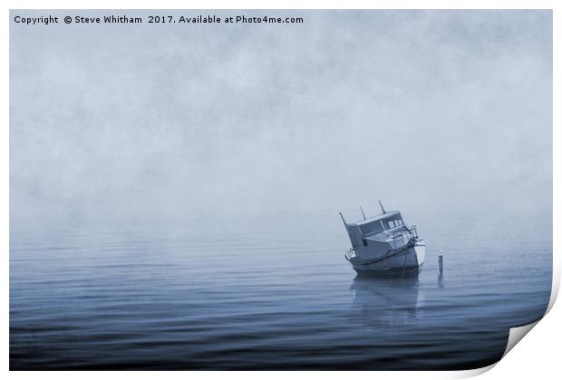 Misty Mooring Blues. Print by Steve Whitham