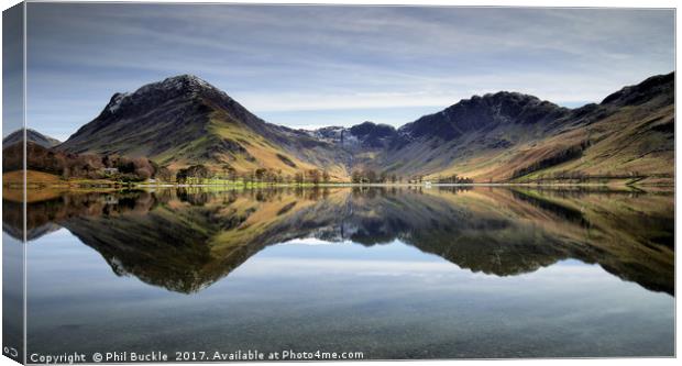Buttermere Double Canvas Print by Phil Buckle
