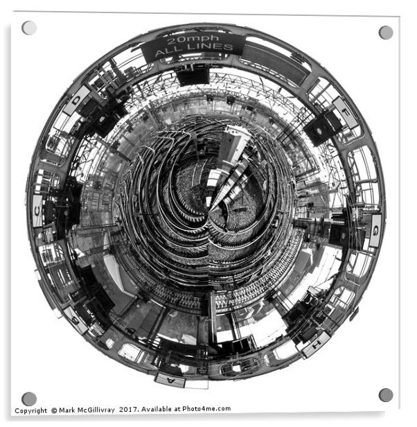 Glasgow Central B&W Planet Acrylic by Mark McGillivray