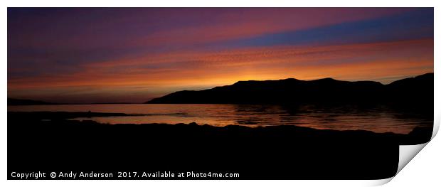 Sunset on Mull Print by Andy Anderson