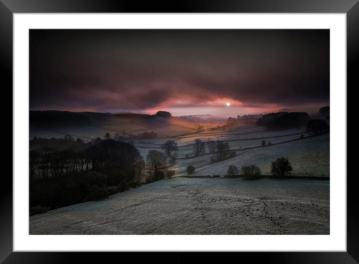 Winter Sunrise Alsop en le Dale Framed Mounted Print by Nick Lukey