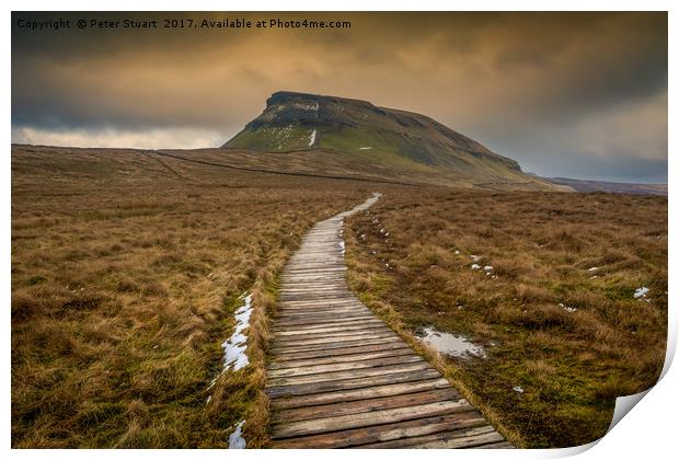 Pen-Y-Ghent from Dale Head  Print by Peter Stuart