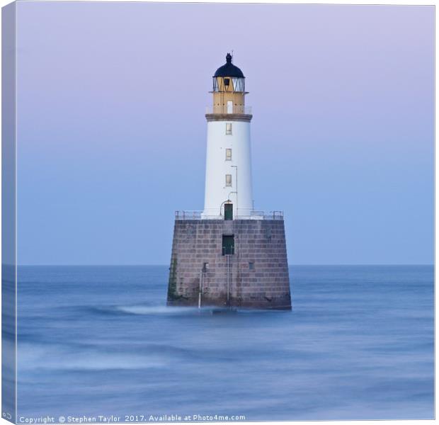 The last of the twilight colours at Rattray Head Canvas Print by Stephen Taylor