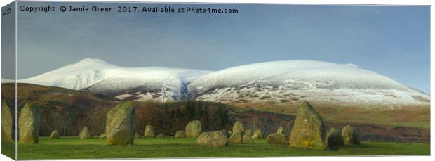 Skiddaw From Castlerigg Canvas Print by Jamie Green