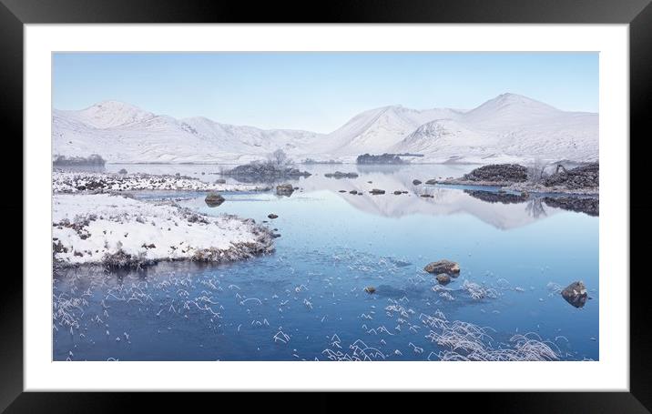 A Snow covered Rannoch Moor Framed Mounted Print by Stephen Taylor