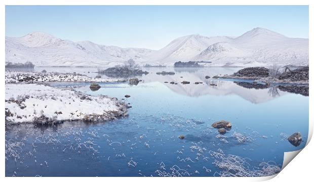 A Snow covered Rannoch Moor Print by Stephen Taylor