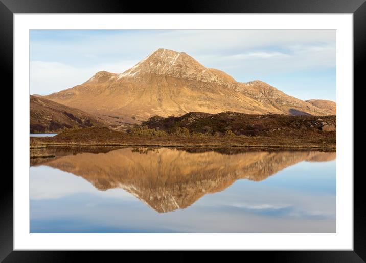 Loch Lurgainn reflections Framed Mounted Print by Stephen Taylor