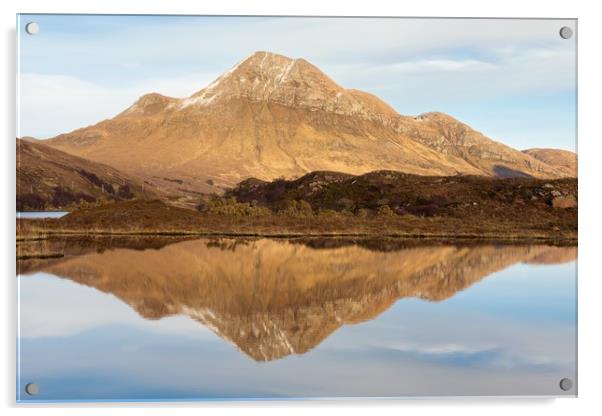 Loch Lurgainn reflections Acrylic by Stephen Taylor